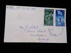 J) 1953 NEW ZELAND, SCOUTS, MULTIPLE STAMPS, AIRMAIL, CIRCULATED COVER, FROM NEW
