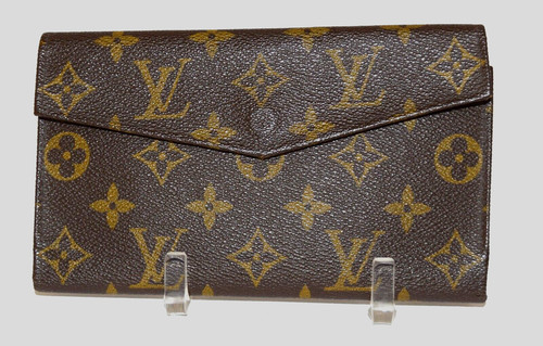 LOUIS VUITTON（LV） Portafoglio per monete Louis Vuitton monogramma in tela rivestita porta assegni ad anello
