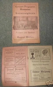 Programm Meßpalast Bratwurstglöckle Leipzig um 1900 - Bild 1 von 1