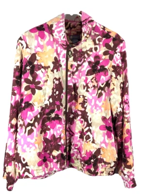 Koret Chaqueta Mujer Embellecida Multicolor XL Cremallera Completa Usada Foto 1 de 4