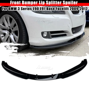Fits 2009-2012 BMW E90 LCI 4DR Sedan 320i 330i Front Bumper Lip Spoiler Splitter - Picture 1 of 10