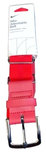 New Nike Youth Adjustable Red Belt Diamond Sports Waist Sizes 20” to 34” - Picture 1 of 2