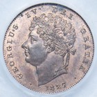 1827 Third Farthing (LCGS 80) - George IV British Copper Coin - Superb
