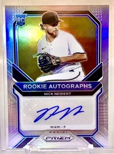 2021 Panini Prizm Baseball Nick Neidert RC Autograph Miami Marlins Silver Prizm - Picture 1 of 3