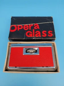 Vintage Travellers Compact Folding Opera Glasses 2.5X Coated Lens RED Japan - Picture 1 of 9