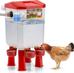 Sistema automático de riego de pollo de metal grande de acero inoxidable Pou - Imagen 1 de 7