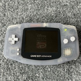 Game Boy Advance Handheld System Nintendo GBA Glacier AGB-001 Tested Working