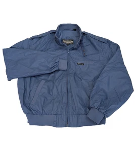 Giacca Cafe Racer Solo Membri Adulto Uomo Large 44 Blu Full Zip Retro Antivento - Foto 1 di 12