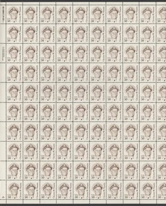1986 US Scott #1869 50c Chester W Nimitz, Sheet of 100 MNH Plate #4 - Bild 1 von 1