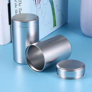 2 Stück Reise Tee Tragbar Metall Dosen Kompakt Halter Blatt Organizer - Bild 1 von 11