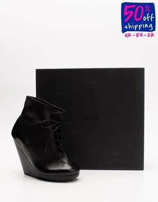 RRP€940 MARSELL Leather Ankle Boots US6 UK3 EU36 Slouchy Made in Italy - Imagem 1 de 4