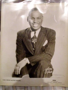 Vintage 1940s Jazz Pianist Earl "Fatha" Hines Photo by William MORRIS AGENCY - Picture 1 of 3