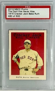 2013 NSCC PSA Promo - 1915 Cracker Jack - Babe Ruth - HOF  - #460/500 - Picture 1 of 2