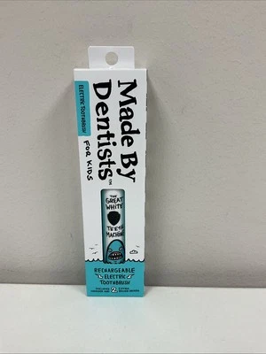 Escova de dentes elétrica infantil feita por dentistas The Great White 3 cabeças B58-33 - Imagem 1 de 4