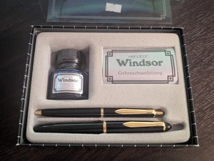 Senator Windsor 301-Fountainpen Ink Bottle & Two Pen Set Nice See Pics! - Imagen 1 de 3
