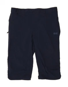 JACK WOLFSKIN Womens Capri Trousers UK 16 Large W38 L18 Navy Blue CW04 - Picture 1 of 4