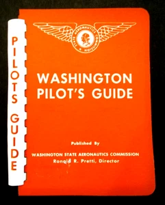 VTG 1968 Washington Pilots Guidebook Airport Seaplane Aeronautic Commission 215p - Picture 1 of 12