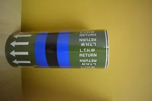 S/A Pipe ID Tape 270mm x 33m LTHW FLOW BS1710:2014 - Picture 1 of 1