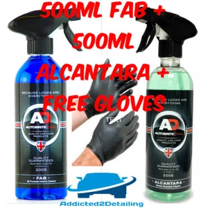 LIMPIADOR SEGURO DE GAMUZA ALCANTARA AUTOBRITE DIRECT 500ML + FABULOSO INTERIOR TODO USO + GLO - Imagen 1 de 2
