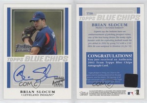 2003 Topps Team Topps Blue Chips Auto Brian Slocum #TT-BS Auto