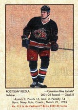 2002-03 Parkhurst Retro Minis #115 Rostislav Klesla