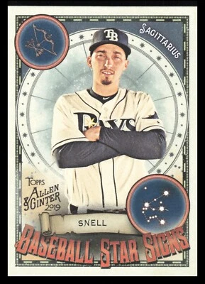 2019 Topps Allen & Ginter Baseball Star Signs Blake Snell #BSS27 Tampa Bay Rays - Image 1 of 2