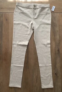 NWT Old Navy Jeggings Stretch Girls Plus Size 16 Plus 32x29 Super Skinny Beige - Picture 1 of 11