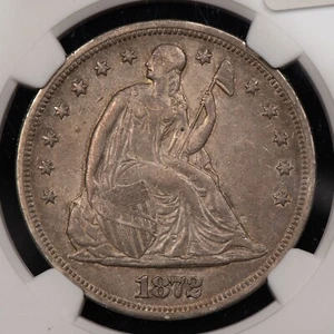 1872 $1 Seated Liberty Silver Dollar -Excellent Eye Appeal- NGC AU Dets - B3426 - Picture 1 of 11