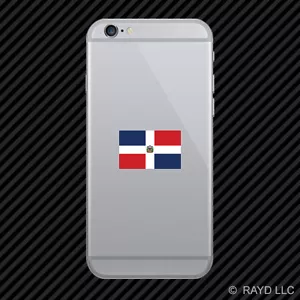 Dominican Flag Cell Phone Sticker Mobile Die Cut Dominican Republic caribbean