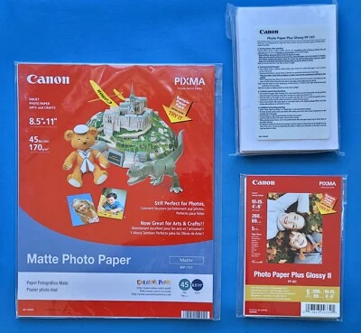 Papel fotográfico Canon Photo Plus brillante 4x6 PP101 50 hojas NUEVA impresora de inyección de tinta + Foto 1 de 3