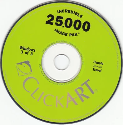 ClickArt: 25,000 Image Pak 3  CD's for the PC   - Image 1 of 3