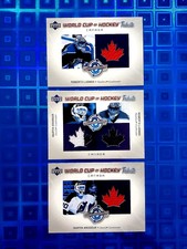 2004-05 World Cup Of Hockey Tribute Game-Used Jersey BRODEUR & LUONGO Card Lot