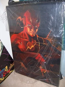 Pintura al óleo flash 30x20. Enmarcado disponible Batman Liga de la Justicia Superman - Imagen 1 de 1