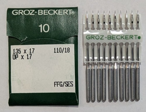 Groz-Beckert 135x17 (DPx17) Walking Foot Sewing Machine Needles - Size 18, 10 Pack For Heavy Fabrics - View #5