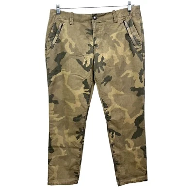 Pantalones camuflados Joe's Dayna para mujer pierna recta tobillo cremallera bolsillos verde oliva talla 29 Foto 1 de 4