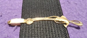 Vintage Anson Fisherman's Fly Rod Gold Tone Tie Clip - Picture 1 of 6