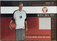 2003-04 Topps Pristine Ndudi Ebi Jersey Card NBA Draft Recruit #PR-NE