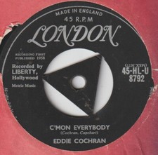 Eddie Cochran C'mon everybody  London HLU 8792 VG