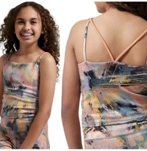 Athleta Girl x Simone Biles Because I Can Brushstroke Crop Tank Top Girls XXL - Picture 1 of 6