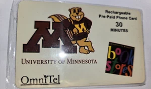 Collectible University of Minnesota Omnitel Phone Card 1996 - Picture 1 of 1