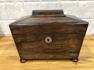 Original Antique Georgian Sarcophagus Tea Caddy - Picture 1 of 8