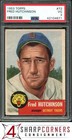 1953 TOPPS #72 FRED HUTCHINSON TIGERS PSA 3