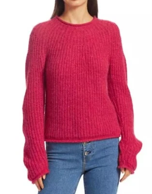 New Women's RAG AND BONE Radish Pink Joseph Alpaca Wool Sweater Size L - Image 1 of 4