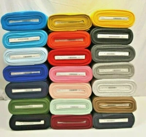 Plain Colour RIB 70cm Wide Tubular Ribbed CUFF CUFFING Cotton Jersey Fabric - Picture 1 of 24