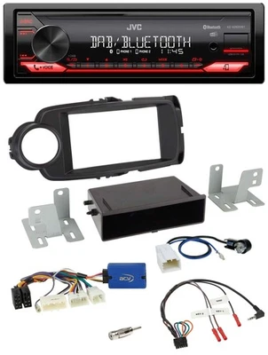 JVC Bluetooth USB DAB Lenkrad Autoradio für Toyota Yaris ab 2014 schwarz 28-Pin - Bild 1 von 4