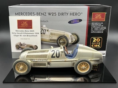 CMC 1/18 Mercedes-Benz W25 Dirty Hero Eifelrennen 1934 von Brauchitsch M-147 - Image 1 of 4