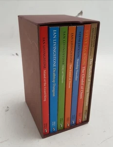 Fighting Fantasy Box Set 7 Books by Ian Livingstone and Steve Jackson, Rare! - Picture 1 of 4