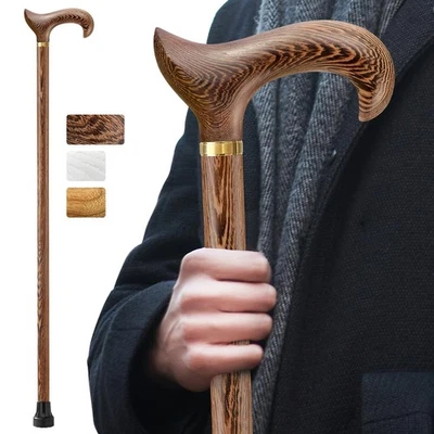 Bastón de madera para caminar para hombres y mujeres, hecho a mano, soporta bastones de hasta 500 libras... Foto 1 de 4