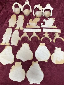 Weihnachtsschmuck aus unbehandeltem Holz fertig zum Bemalen Posten Basteln - Bild 1 von 5