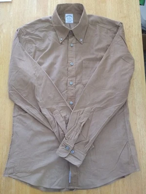 NWOT Brooks Brothers Tan Corduroy Button Down M 16-33 Regent MSRP $120 - Image 1 of 4